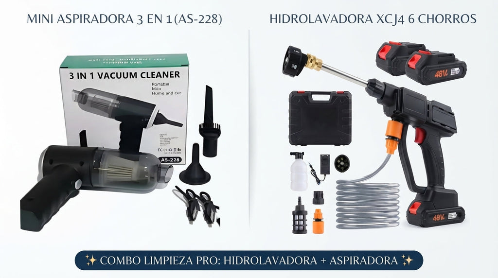 Hidrolavadora + Aspiradora 3 en 1 Inalámbrica WISTRA